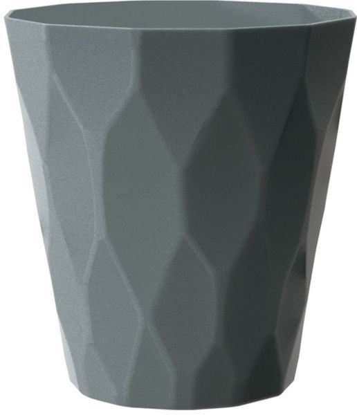 Кашпо пластиковое Prosperplast Rocka круглый 3,4л серый (70994-405) 