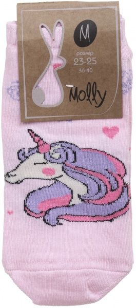 Носки женские Молли Единорог р. 23-25 светло-розовый 