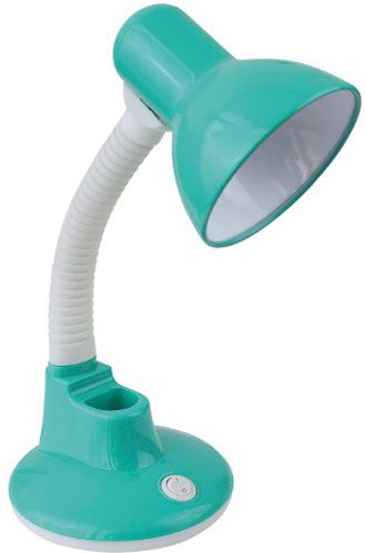 Настольная лампа офисная Ultraflash UF-316 С17 1x40 Вт E27 морская волна 