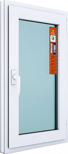 Вікно поворотно-відкидне DECCO 60 500x900 мм праве