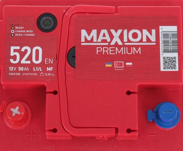 Аккумулятор автомобильный MAXION Premium 6СТ - 50 А2 520 L 50А 12 B «+» слева