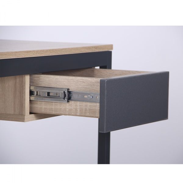 Стол письменный AMF Art Metal Furniture Осло с ящиком и кабель-каналом графит 