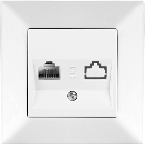 Розетка Viko Meridian rj45 cat5e біла
