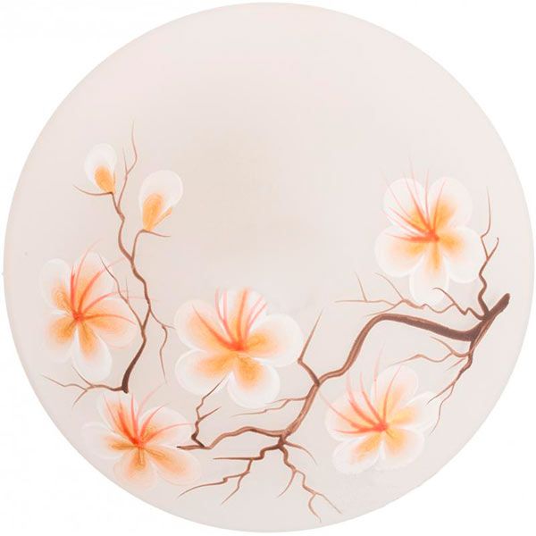 Світильник настінний Укрсвітло НПБ Сакура помаранчева 20 см 1x60 Вт E27 білий 11078 біла 