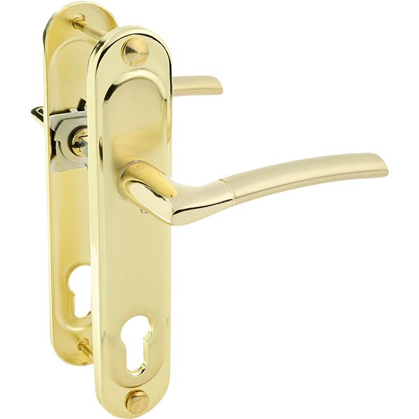 Ручка на планці Linde А-1210-85 полірована латунь/матова латунь