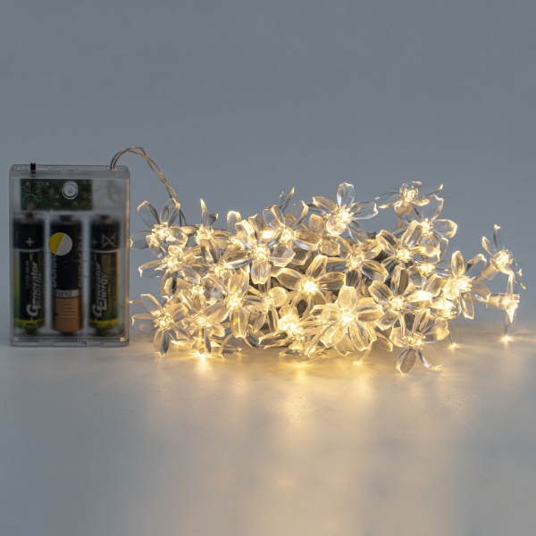 Декоративная гирлянда Altalusse (INL-2708B-40 Warm) встроенный светодиод (LED) 40 ламп 6 м 