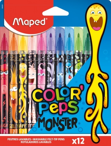 Набор фломастеров Color Peps Monster 12 цветов MP.845400 Maped