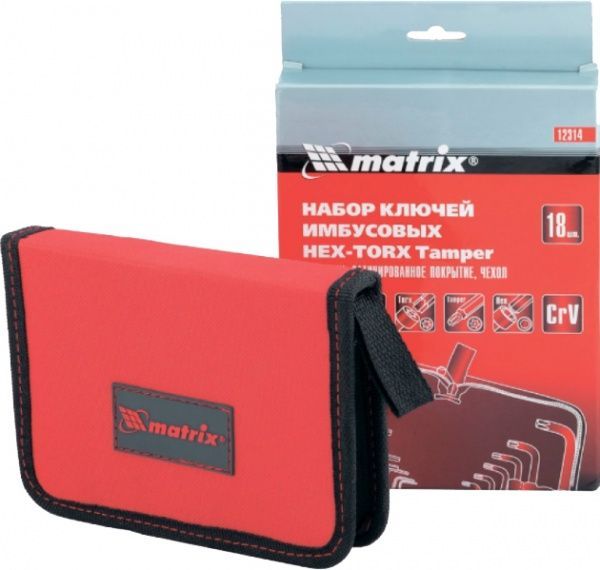 Набір MTX ключів інбусових HEX 1 5-10 мм T10-T50 CrV 18 шт Нм 123159