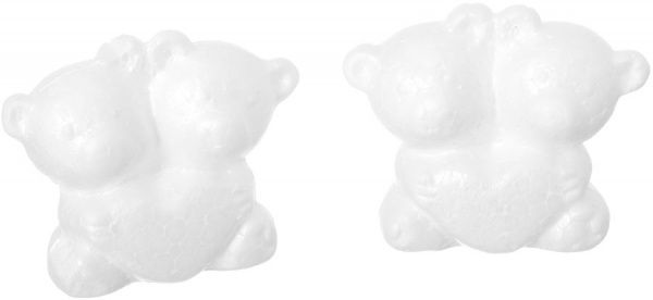 Декоративний виріб для розфарбовування з пінопласту у вигляді ведмедя з сердцем 7см Річ-Ленд