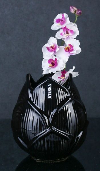 Ваза Флора бутон 3002 19,5 см чорна Eterna