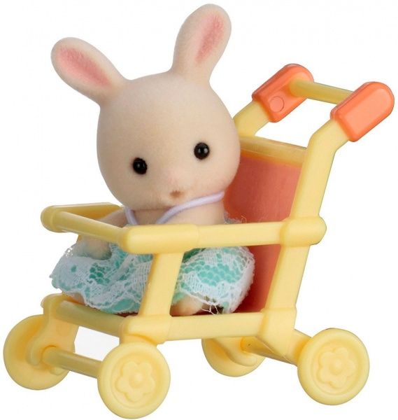 Набор Sylvanian Families Кролик в прогулочной коляске 