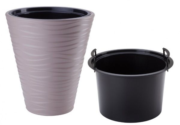 Горшок пластиковый Form Plastic Сахара-30 круглый 14,6л бежевый (2720-051) 