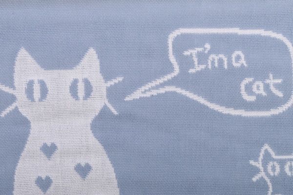 Рушник Котик 27x50 см Luna синій 