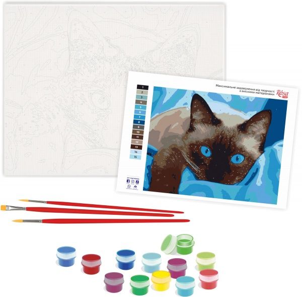 Картина по номерам Blue Еyes 35x45 см Rosa Start 