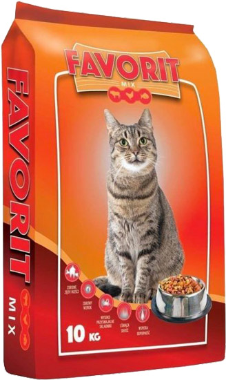 Корм сухий повноцінний для дорослих котів з птицею куркою та рибою Favorit 12023 10 кг