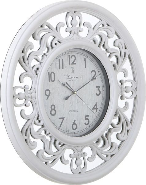 Часы настенные с зеркалом Mirage 66x6 см белый