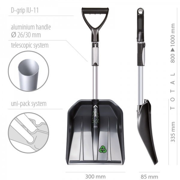 Лопата для снігу Time Eco Nanga Eco Car Telescopic 30x80/100 см ILTNGTSC