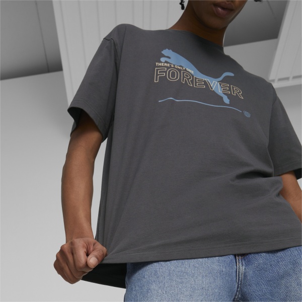 Футболка Puma PUMA ESS BETTER RELAXED GRAPHIC TEE 67329775 р.M сірий