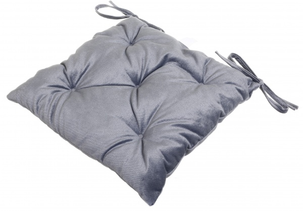 Подушка стьобана 4 закріпки з зав'язками сірий Missoni 30