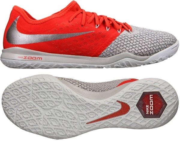 Бутсы Nike ZOOM HYPERVENOM 3 PRO IC AJ3804-060 р. 10,5 серый