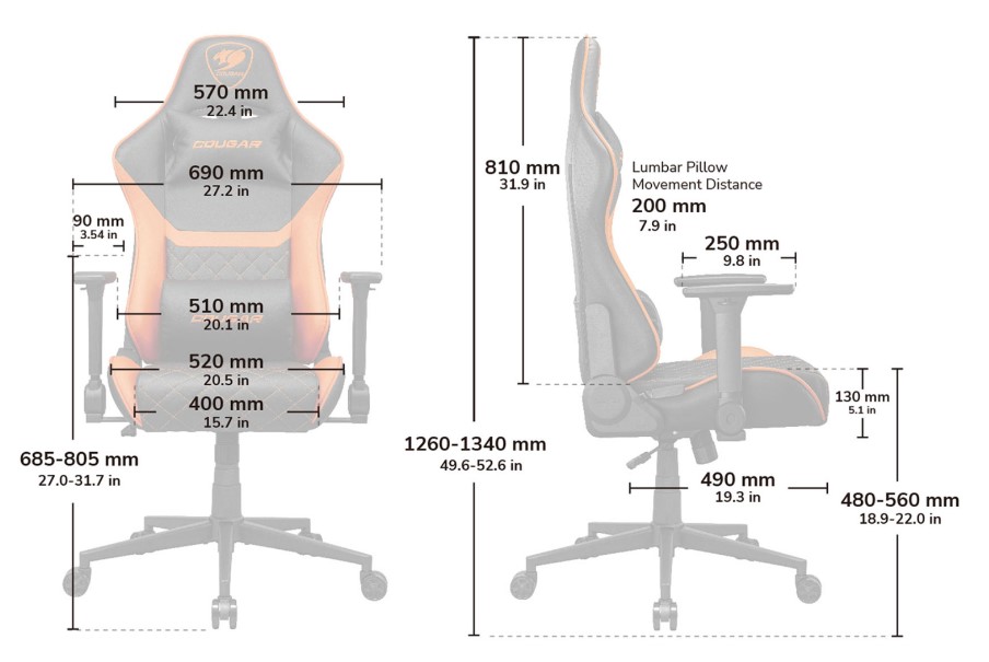 Крісло ігрове Cougar ARMOR ONE V2 GRAY F сірий