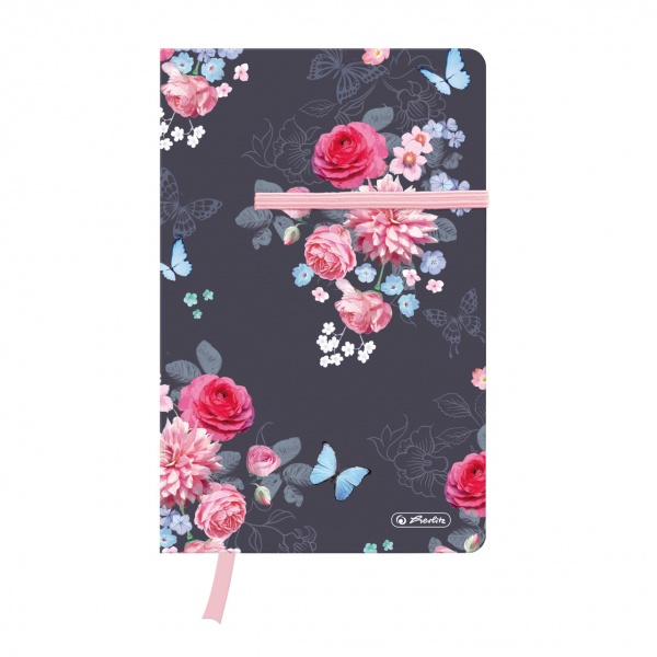 Книга для нотаток Ladylike Flowers А5 88 аркушів клітинка 50021482 Herlitz
