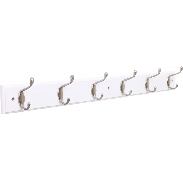 Гачки на планці VI тип 1+1 нікель/білий