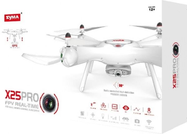 Квадрокоптер на р/у Syma 37,5 см с GPS и поворотной FPV-камерой X25PRO