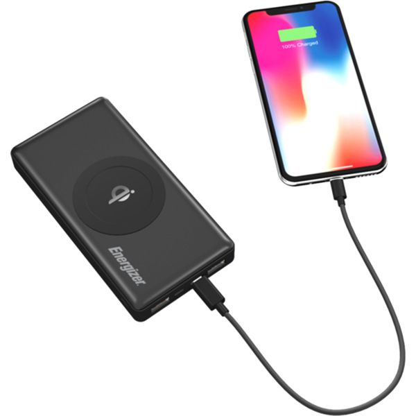 Внешний аккумулятор (Powerbank) Energizer 10000 mAh (QE10000CQ) wireless TYPE-C QC3.0