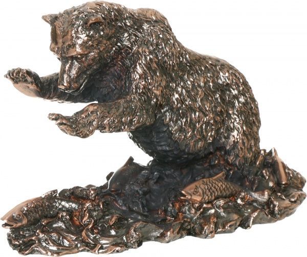 Статуэтка Медведь, который ловит рыбу E431