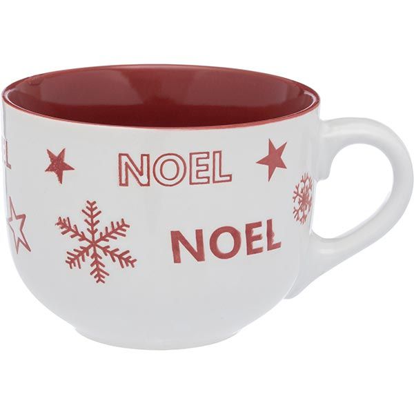 Чашка керамическая Рождественское настроение белая 500 мл