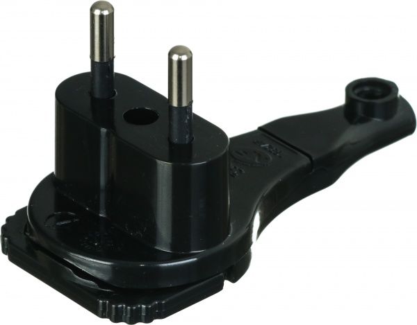 Вилка кабельная Electraline 250В 10А IP20 пластик черный