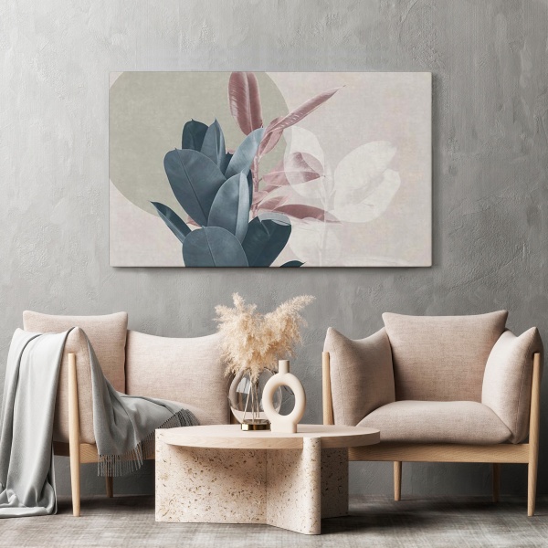 Картина на холсте Пастельные листья 110x80 см WS Holst 14082213 