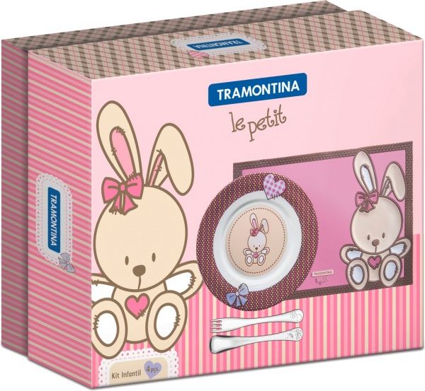 Набор столовых приборов детский Baby Le Petit Pink 4 предмета 64250/685 Tramontina
