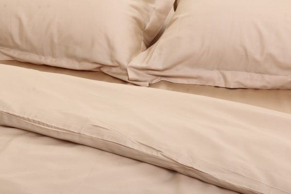 Комплект постільної білизни Сатин Люкс євро пісочний Homeline 