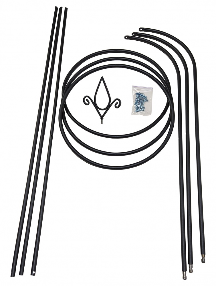 Держатель Королевская для растений 2000х400 мм черный металл