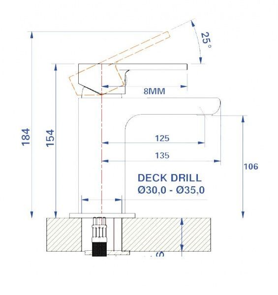 Змішувач для умивальника Mixxen Тренд MXTP0461