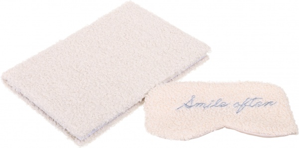 Книга для записей с маской для сна А5 молочный