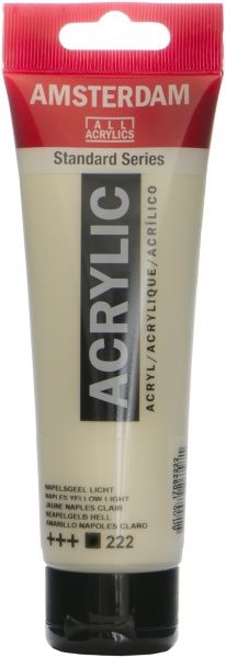 Краска акриловая № 222 Неаполитанский желтый светлый 120 мл Amsterdam Standart Royal Talens