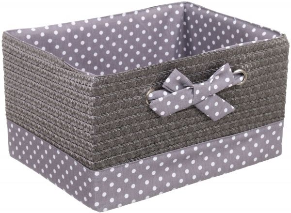 Кошик плетений з текстилем Tony Bridge Basket 40x30x22 см DSA16-6AB-3 