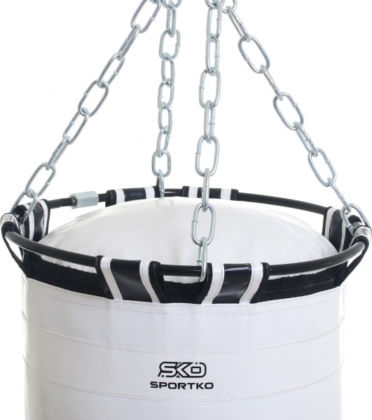 Боксерский мешок SPORTKO 150x35 см 65 кг белый
