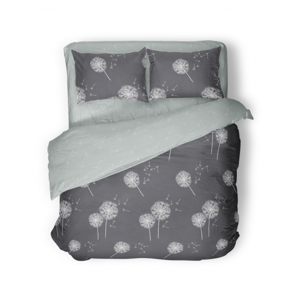Комплект постільної білизни Аir Dandelion 2 сірий із малюнком UP! (Underprice) 