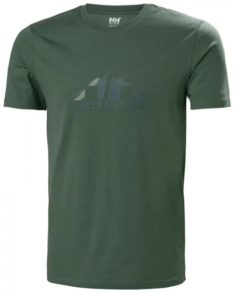 Футболка Helly Hansen NORD GRAPHIC T-SHIRT 62978-476 р.L зеленый