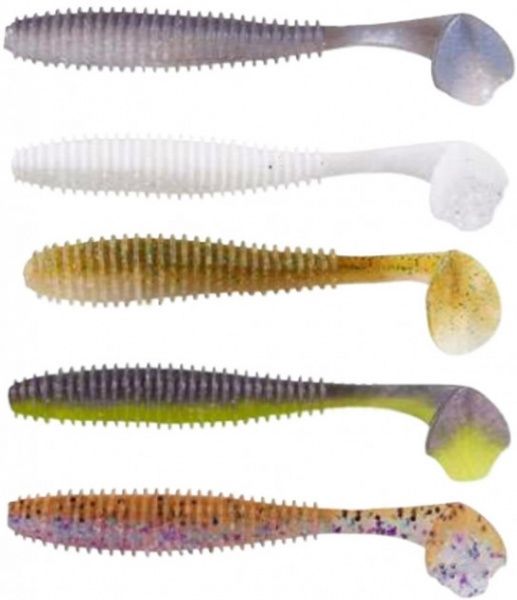 Віброхвіст Balzer 70 мм 5 шт. Shirasu Akiri Worm Color Mix 3