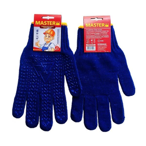 Рукавички MasterOK MASTER-80ТВ трикотажні з покриттям ПВХ крапка XL (10)