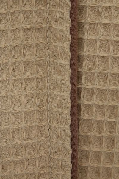 Халат вафельний Karna з кантом р. 2XL кавовий Aleron 