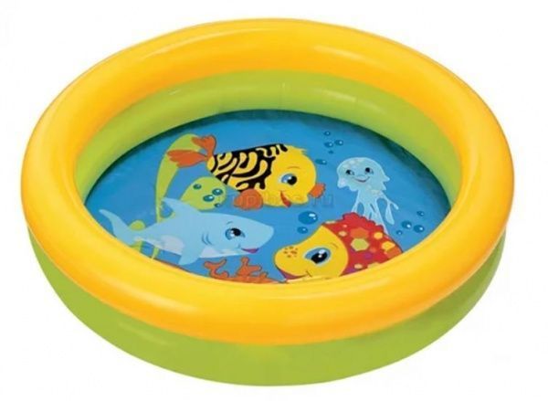 Бассейн Intex 59409 детский 2 вида, 2 кольца, 61-15 см
