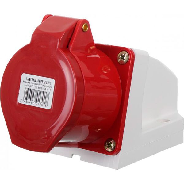 Розетка силовая стационарная с заземлением UP! (Underprice) 3p+N+PE (115) 380В 16А IP44 серый