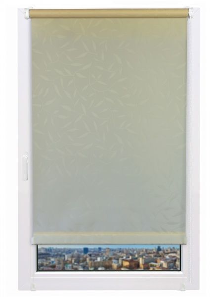 Ролета стандарт Delfa Жаккард Оливия 115x170 см кремовая 