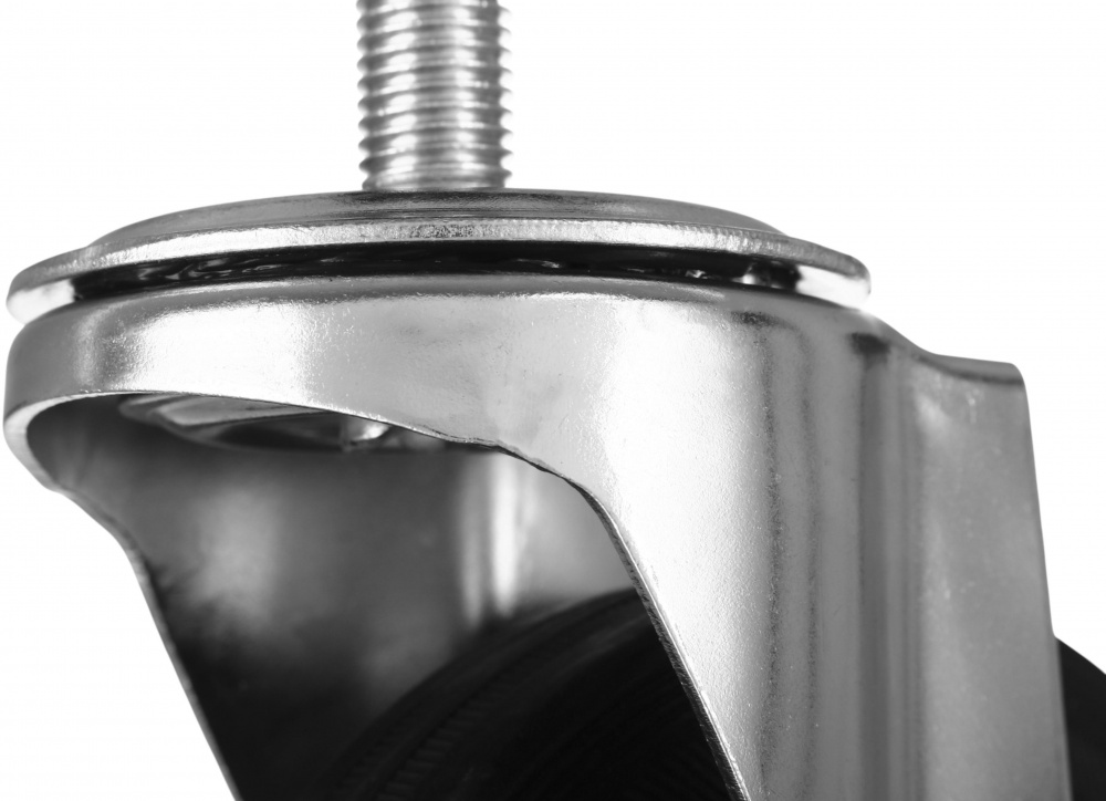 Колесо d160 мм резиновое поворотное с резьбовым штырем M16